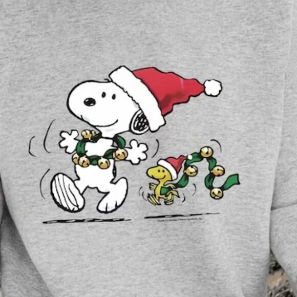 Charlie And The Snoopy Christmas Sweatshirt Christmas Cartoon Dog Sweatshirt 90 - Picture 2 of 5